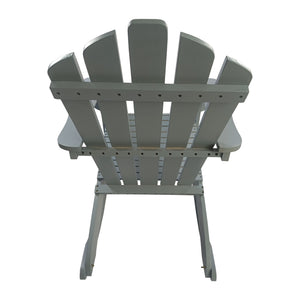 English Elm Reclining Grey Wooden Rocking Adirondack Chair - Solid Populus Wood, Wide Arms, Easy Assembly, 250lb kullanıcı W49591475