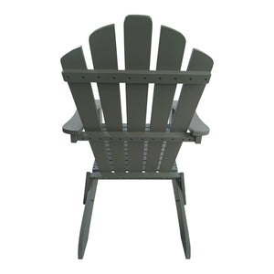 English Elm Outdoor Folding Adirondack Chair Solid Poplar Wood Wide Seat Patio Porch Deck W49591472