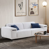 English Elm 3 Seater Sofa With 2 Stretchable Walnut Pad For Living Room/ Bedroom/Lobby/Office Beige