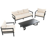 English Elm [Not For Sale!!!] Multi-Person Outdoor Steel Sofa Set, Waterproof, Anti-Rust and Anti-Uv, Suitable For Gardens and Lawns