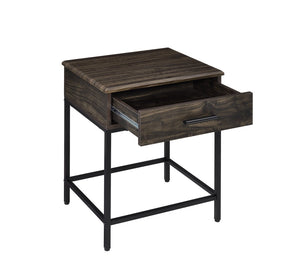 English Elm Cliff Lift Top Coffee and End Table Set with Black Metal Frame for Living Room B061S00717