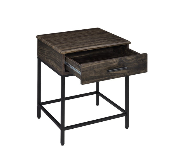 English Elm Cliff Lift Top Coffee and End Table Set with Black Metal Frame for Living Room B061S00717