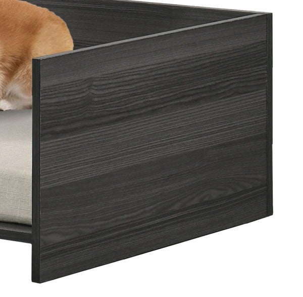 English Elm Esme Modern Pet Bed with Built-in Storage Ash Gray Laminate Low Profile Frame B061110706