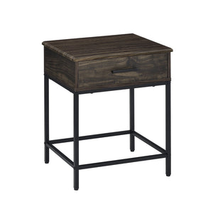 English Elm Cliff Lift Top Coffee and End Table Set with Black Metal Frame for Living Room B061S00716