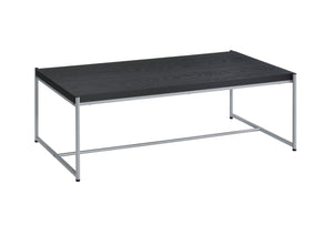 English Elm Lennox Matte Black Steel and Mdf 3 Piece Living Room Coffee End Table Set B061110732