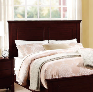 English Elm Queen Queen Size Bed Brown Cherry Finish Birch Veneer Plywood Rustic Panel Design Transitional Comfort B011S00333