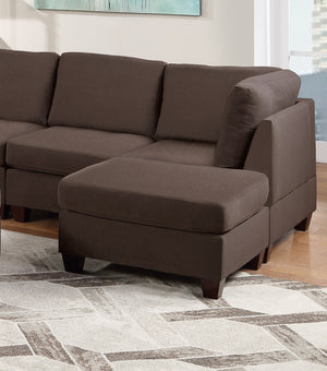 English Elm Modular 9-Piece Sectional Set In Black Coffee Linen - Stylish, Customizable Living Room Furniture! B011S00342