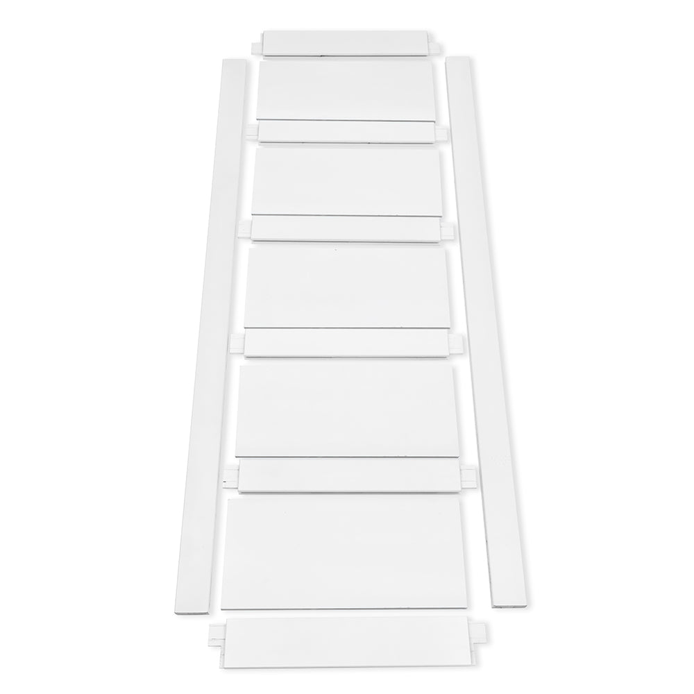 English Elm CRAZY 28" x 84" Five Grid Primed Door Slab – Waterproof, Anti-Deformation, Pre-Drilled DIY Panel W936104292