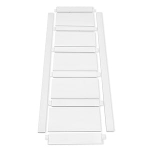 English Elm CRAZY 28" x 84" Five Grid Primed Door Slab – Waterproof, Anti-Deformation, Pre-Drilled DIY Panel W936104292