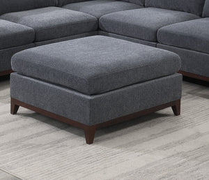 English Elm Ash Grey Chenille Modular Sectional 6-Piece Set - Modern Living Room Couch With Flexible Layout Options B011S00361