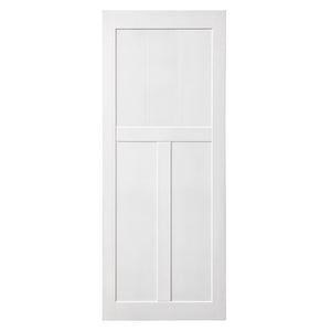 English Elm CRAZY 28" x 84" Primed Real Door Slab – 3-Layer Waterproof, Anti-Deformation, Pre-Drilled DIY Ready W936104309