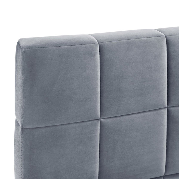 English Elm Full Size Velvet Upholstered Daybed Sofa Frame Mid-century Modern Guest Room Bed LP000715AAE-1
