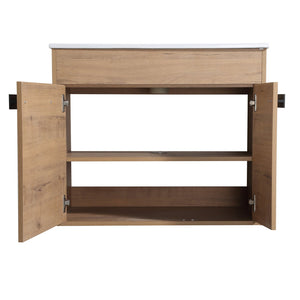 English Elm 30 Inch Bathroom Vanity With Sink – Transform Your Space With Modern, Versatile Design & Storage! W999S00077