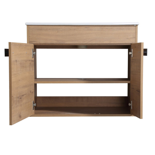 English Elm 30 Inch Bathroom Vanity With Sink – Transform Your Space With Modern, Versatile Design & Storage! W999S00077