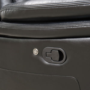 English Elm Le145 Manual Reclining Sectional with Led Underlighting and Usb Charging Faux Leather Black W1805S00002