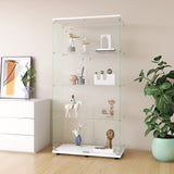 Hearth and Haven Exuberant Two-door Glass Display Cabinet with 4 Shelves, White W1806S00008