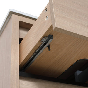 English Elm 24" Modern Bathroom Vanity With Black Ceramic Sink & 2 Soft-Close Drawers For Stylish Storage W999S00079