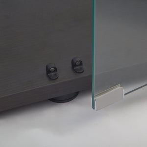 English Elm Two-Door Glass Display Cabinet With 2 Shelves – Elegant Curio Bookshelf For Collectibles & Decor W1806104442-GIGA