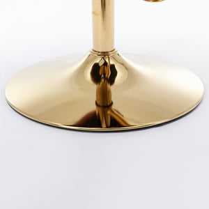 English Elm A&A Modern Swivel Barstools with Adjustable Height and Tufted PU Back for Home, Pub, Kitchen Island Burgundy W114390977