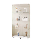 Hearth and Haven Exuberant Two-door Glass Display Cabinet with 4 Shelves, White W1806S00008