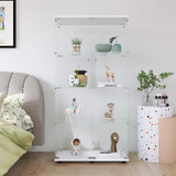 Hearth and Haven Exuberant Two-door Glass Display Cabinet with 4 Shelves, White W1806S00008