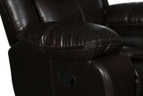 English Elm Transitional Leather-Air Reclining Loveseat