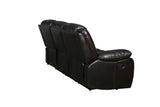 English Elm Transitional Leather-Air Reclining Sofa