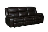 English Elm Transitional Leather-Air Reclining Sofa