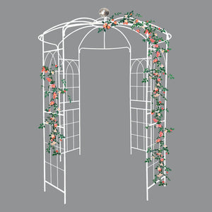 English Elm Metal Birdcage Pavilion Arch Powder Coated Steel Garden Gazebo for Outdoor Ceremonies W1586104488