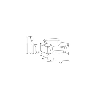 English Elm Global Top Grain Italian Leather Chair - Luxurious Comfort, Modern Design & Durable Craftsmanship B05777928