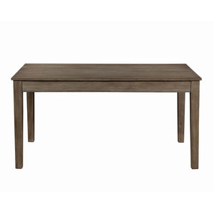 English Elm Wire Brushed Brown Dining Table with Two Hidden End Drawers, Oak Veneer Casual 60" x36" B011104522