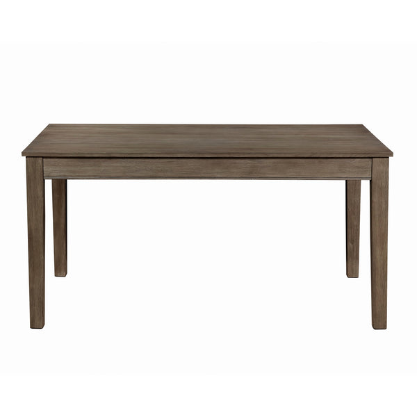 English Elm Wire Brushed Brown Dining Table with Two Hidden End Drawers, Oak Veneer Casual 60" x36" B011104522