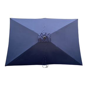English Elm 6 Patio Umbrella 9x6ft Rectangle Waterproof Crank Tilt Outdoor Sunshade UV40+ Weather‑Resist Navy Blue W65690322