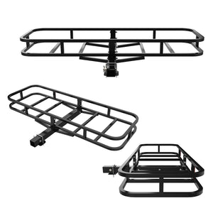 English Elm 51" Alloy Steel Hitch Cargo Basket with Anti-rattle Stabilizer for Suvs and Trucks W142279865