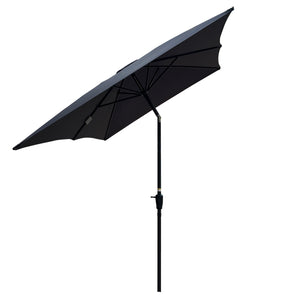 English Elm 6 Patio Umbrella 9x6ft Rectangle Waterproof Crank Tilt Outdoor Sunshade UV40+ Weather‑Resist Anthracite W65690321