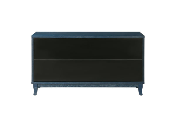 English Elm Handcrafted Rattan Door Sideboard with Adjustable Shelves for Bohemian Living Rooms W144583482