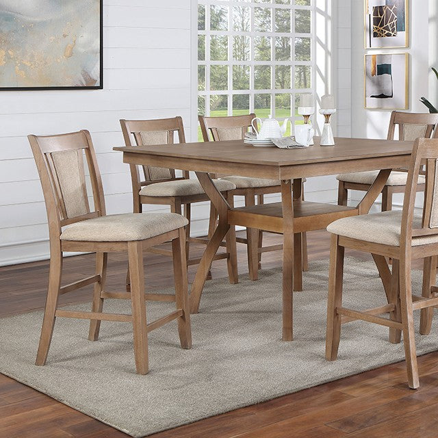 English Elm Transitional Solid Wood Set of 2 Beige Upholstered Side Chairs with Padded Seats and Welts, Timeless Dining Accent Natural 44 L x 20 W x 14 H B011104627