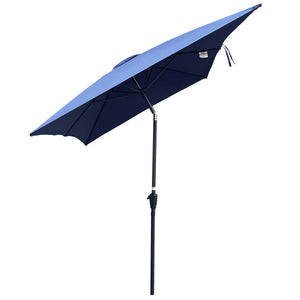 English Elm 6 Patio Umbrella 9x6ft Rectangle Waterproof Crank Tilt Outdoor Sunshade UV40+ Weather‑Resist Navy Blue W65690322