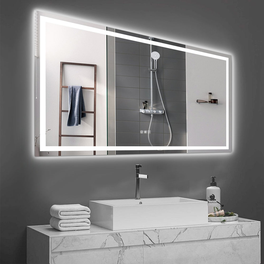 English Elm (Same 72"×36" LED Mirror Light Bathroom — 77×38 Anti-Fog LED Vanity Mirror, Dimmable, Color-Temp Memory W1340P189822