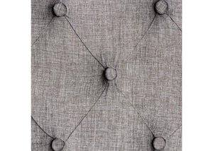 English Elm Classic Dining Side Chairs Set of 2 Button Tufted Scroll-Back Upholstered Wood Rustic Seating for Home Dining Room Gatherings Light Gray 42 L x 14 W x 20 H B011104802