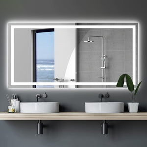 English Elm (Same 72"×36" LED Mirror Light Bathroom — 77×38 Anti-Fog LED Vanity Mirror, Dimmable, Color-Temp Memory W1340P189822