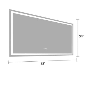 English Elm (Same 72"×36" LED Mirror Light Bathroom — 77×38 Anti-Fog LED Vanity Mirror, Dimmable, Color-Temp Memory W1340P189822