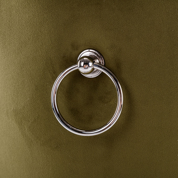 English Elm Nikki Velvet Tufted Dining Chair Set with Solid Wood Legs, Nailhead Trim, High Back Comfort Design Olive Green W114391509