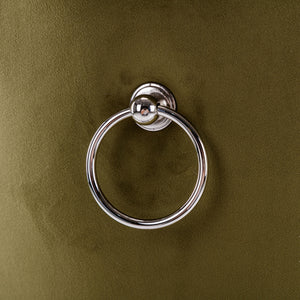 English Elm Nikki Tufted Velvet Dining Chair Set with Solid Wood Frame, High Back, Nailhead Trim, 280lb Capacity Olive Green W114391509