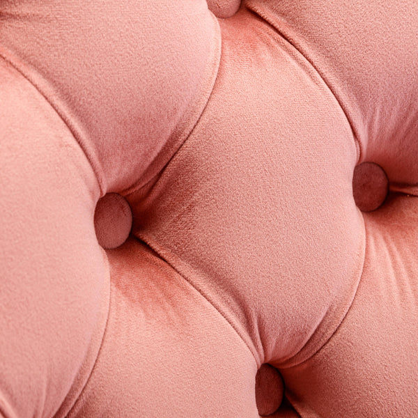 English Elm Nikki Tufted Velvet Dining Chair Set with Solid Wood Frame, High Back, Nailhead Trim, 280lb Capacity Pink W114391508