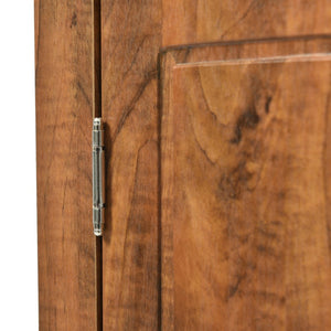 English Elm Oak Corner Floor Cabinet Triangular Freestanding Storage with Adjustable Interior Shelves N725P334664D