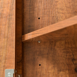 English Elm Oak Corner Floor Cabinet Triangular Freestanding Storage with Adjustable Interior Shelves N725P334664D