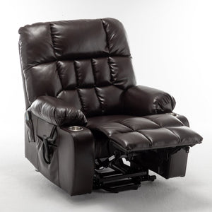 English Elm Lift Power Recliner Chair Big Tall Users Okin Motor Heat Massage Wide Seat W547S00030