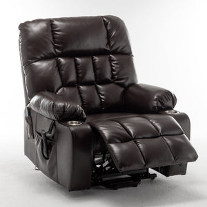 English Elm Lift Power Recliner Chair Big Tall Users Okin Motor Heat Massage Wide Seat W547S00030