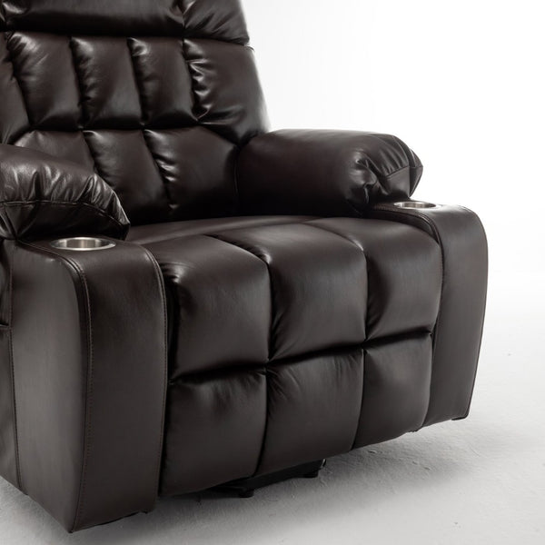 English Elm Lift Power Recliner Chair Big Tall Users Okin Motor Heat Massage Wide Seat W547S00030